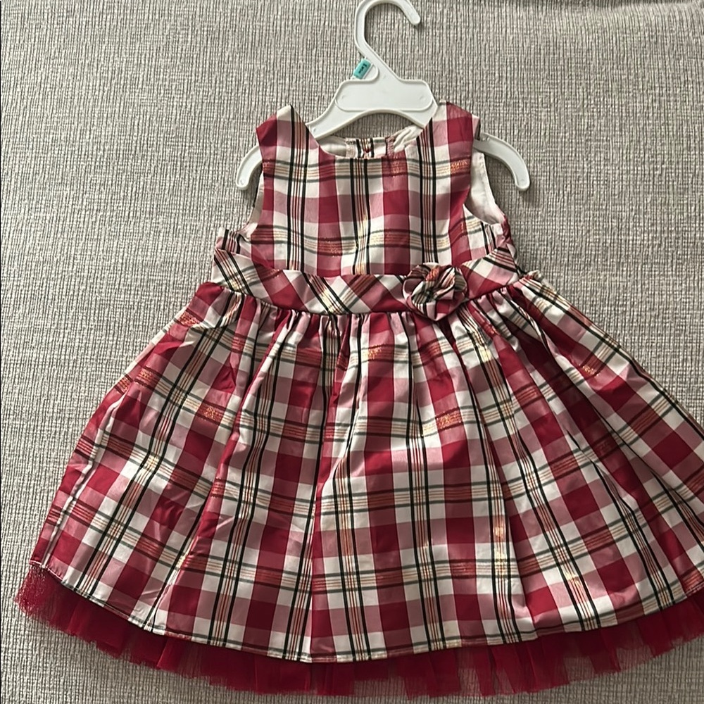 George Red and White Plaid Dress